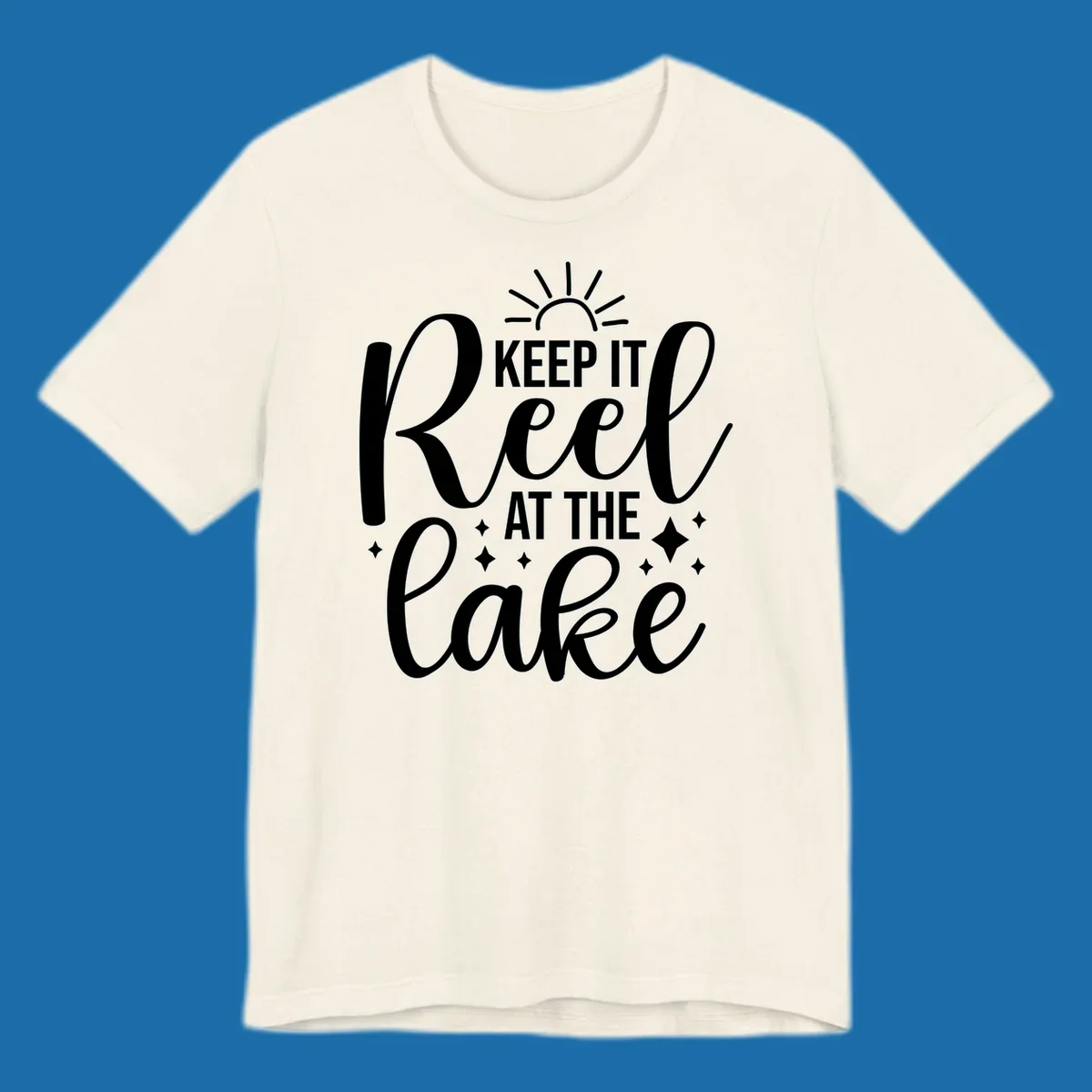 Keep It Reel At The Lake text and graphics design