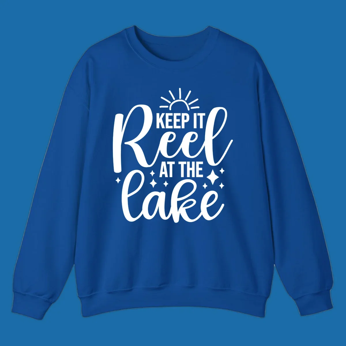 Keep It Reel At The Lake text and graphics design