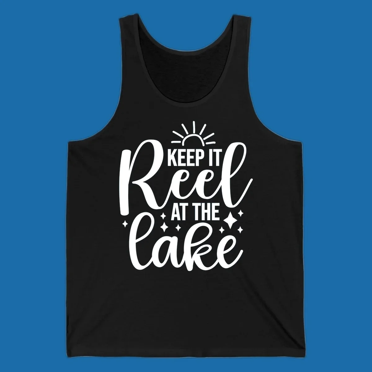 Keep It Reel At The Lake text and graphics design