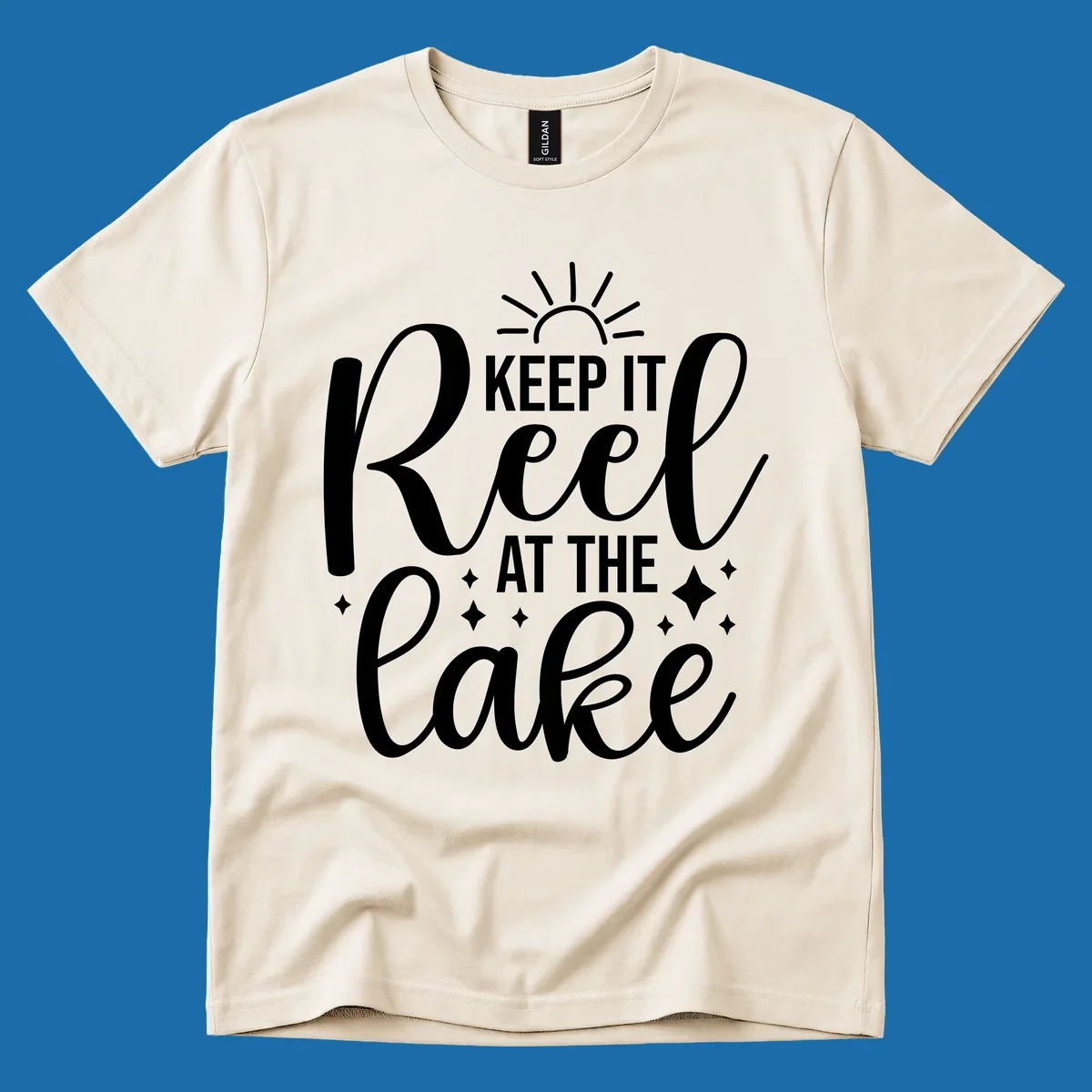 Keep It Reel At The Lake text and graphics design