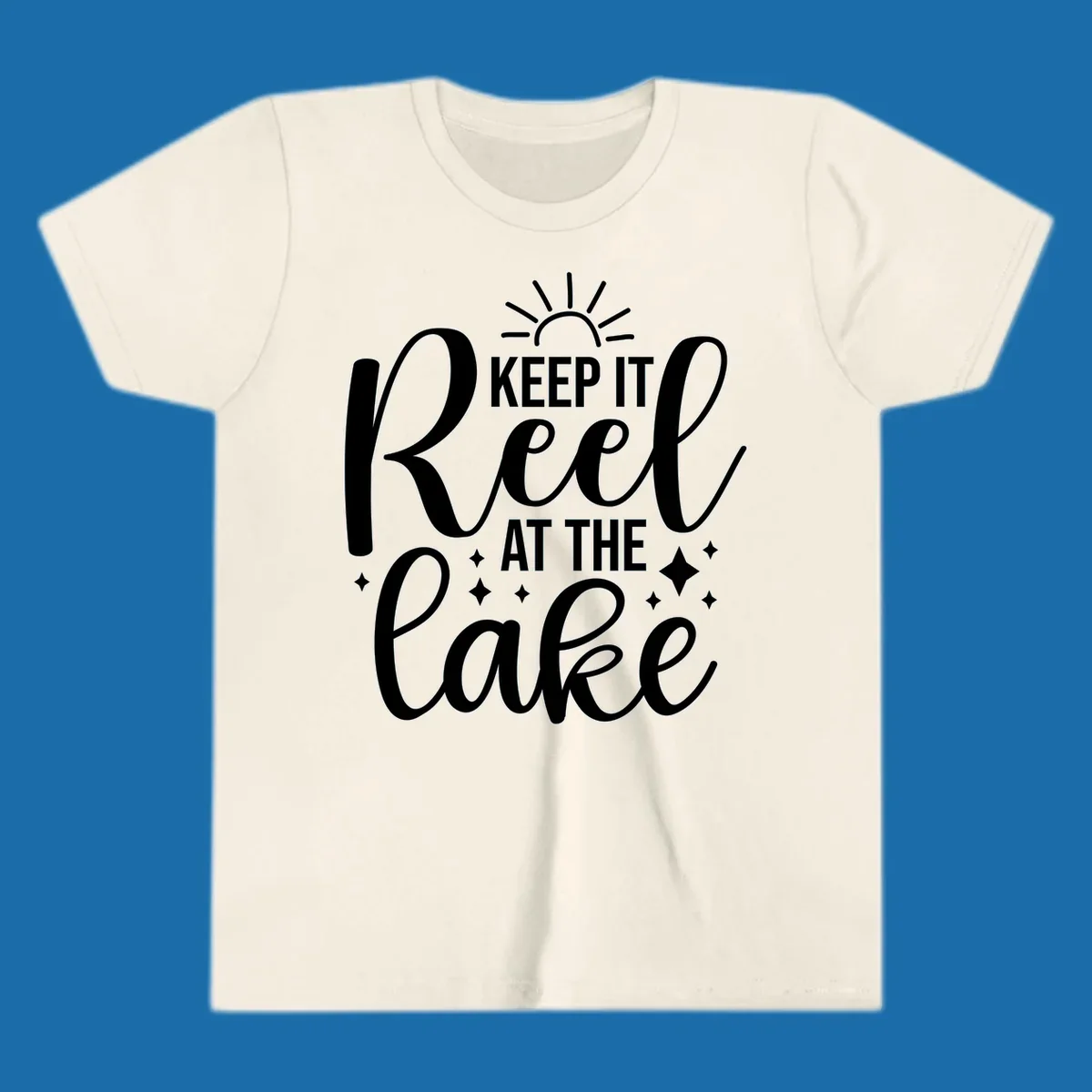 Keep It Reel At The Lake text and graphics design