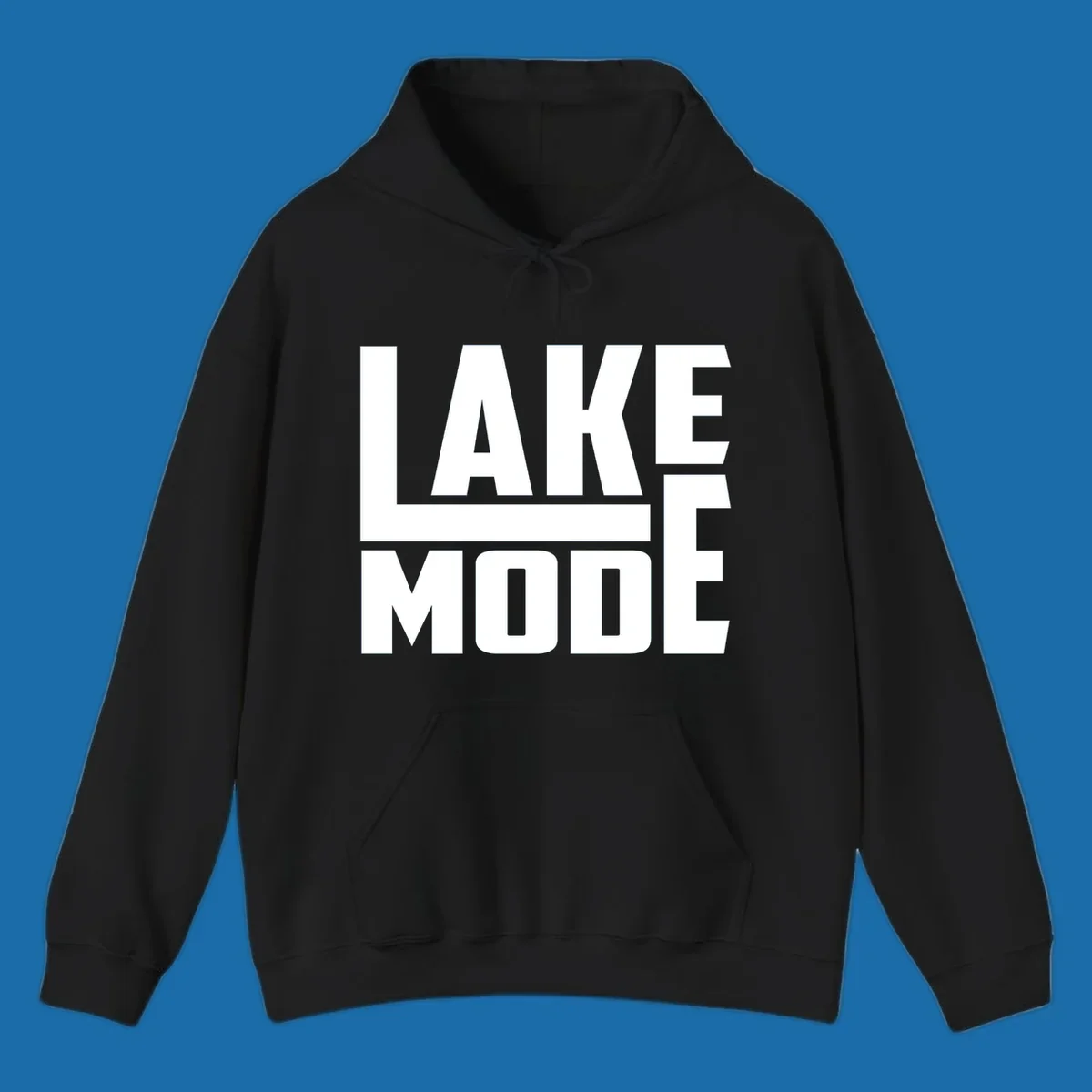 Bold white text reading LAKE MODE with a horizontal line, on a black background. lake-mode-typography