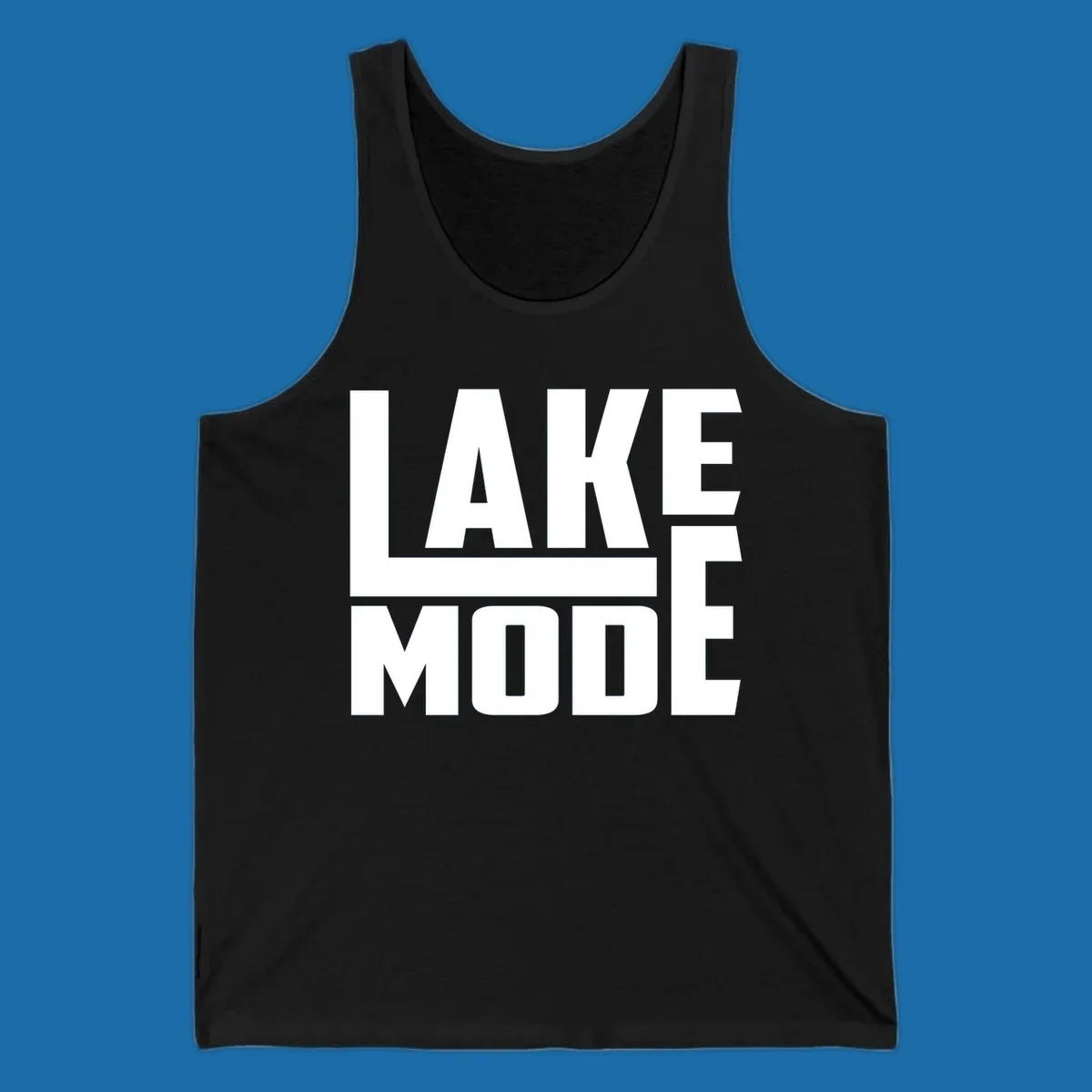 Bold white text reading LAKE MODE with a horizontal line, on a black background. lake-mode-typography