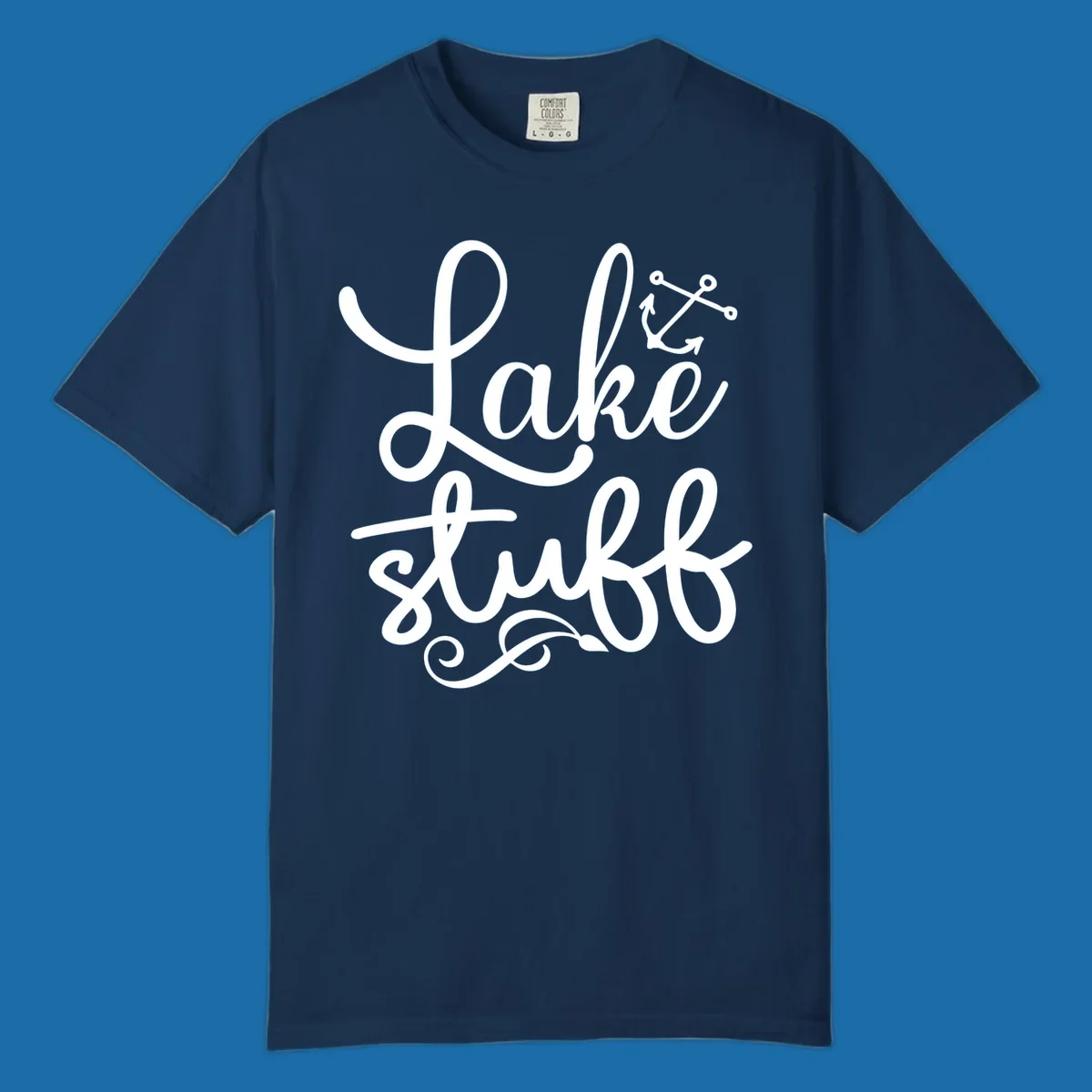 Lake Stuff text with anchor graphic, lake-stuff-anchor