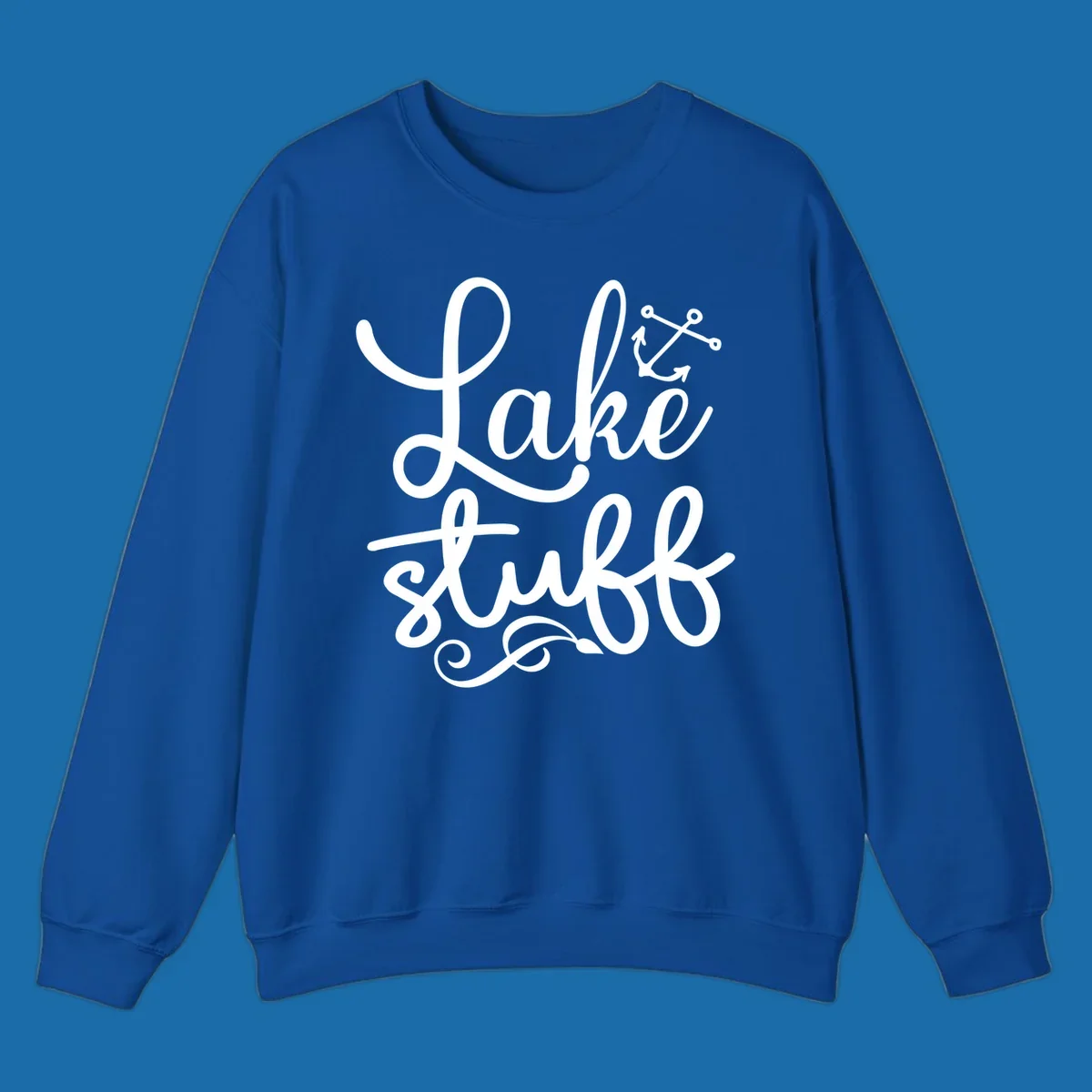 Lake Stuff text with anchor graphic, lake-stuff-anchor