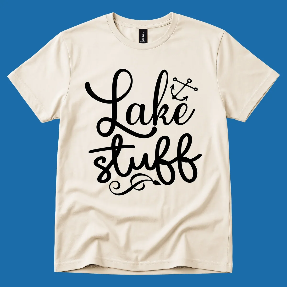 Lake Stuff text with anchor graphic, lake-stuff-anchor