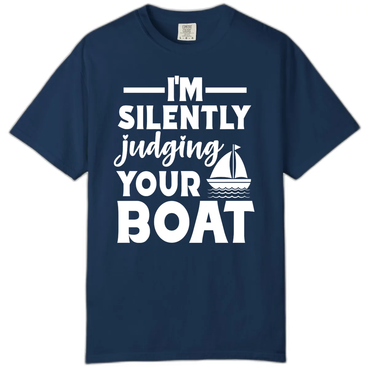 I'm Silently Judging Your Boat Comfort Color in Navy