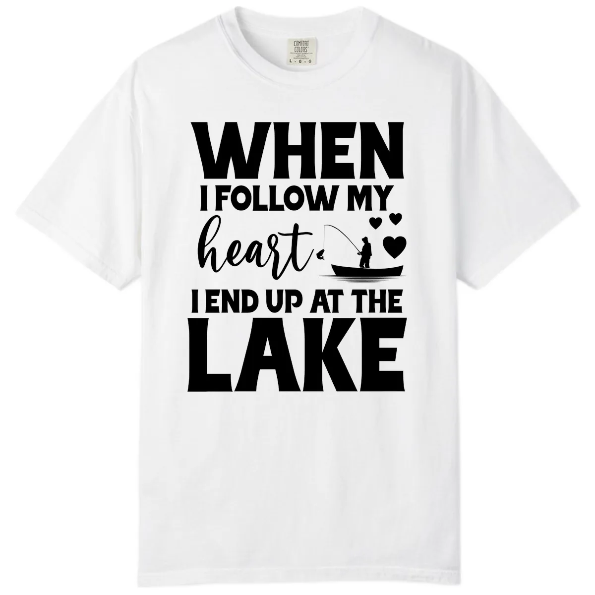 When I Follow My Heart Lake Design Comfort Color in White