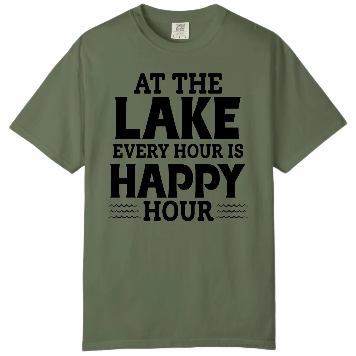 At The Lake Every Hour Is Happy Hour Comfort Color in Sage