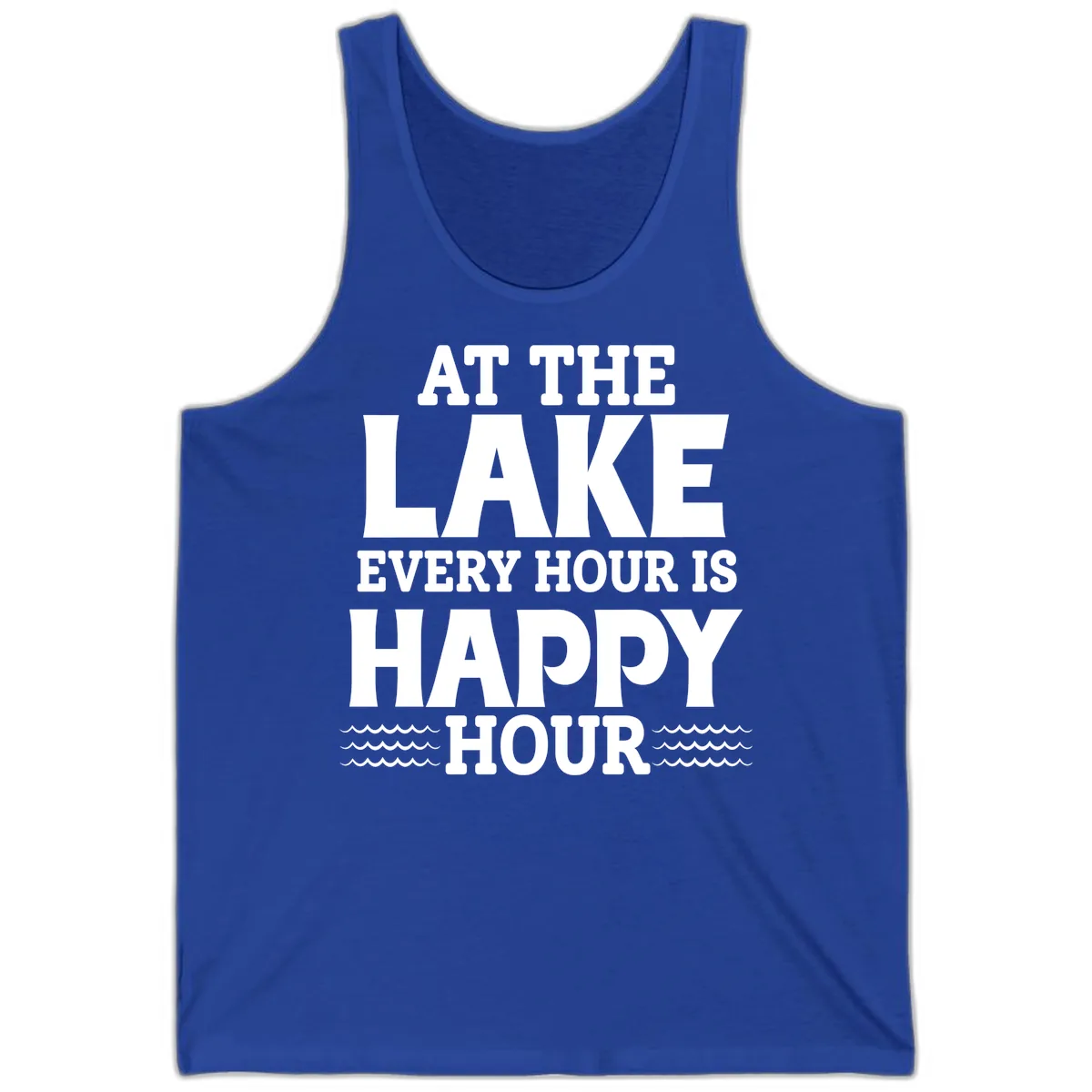 At The Lake Every Hour Is Happy Hour Tank in True Royal
