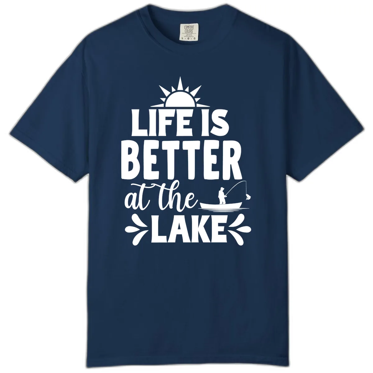 Life Is Better At The Lake Design Comfort Color in Navy