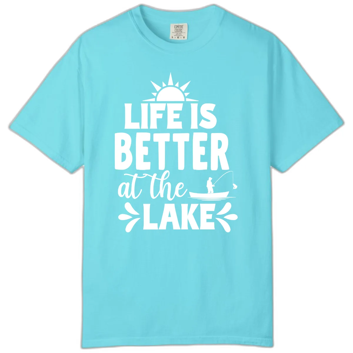 Life Is Better At The Lake Design Comfort Color in Lagoon Blue