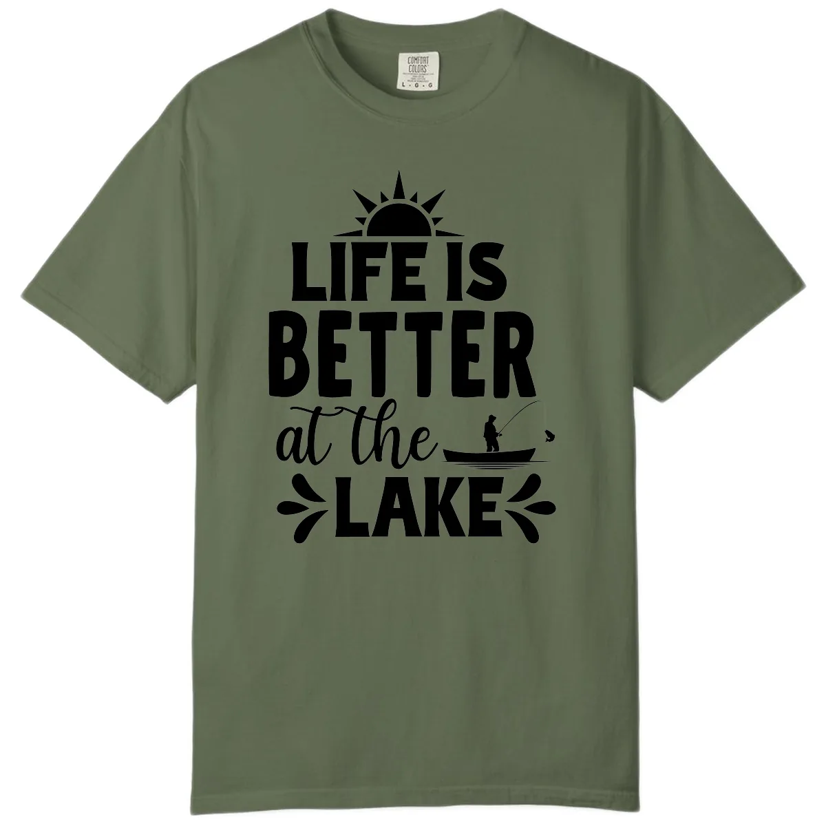 Life Is Better At The Lake Design Comfort Color in Sage