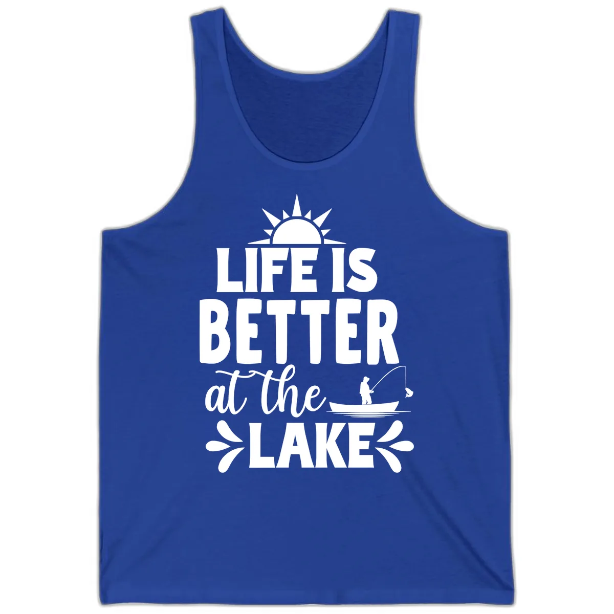 Life Is Better At The Lake Design Tank in True Royal
