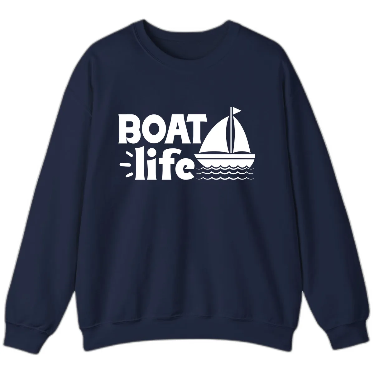 Boat Life Sailboat Design Sweatshirt in Navy