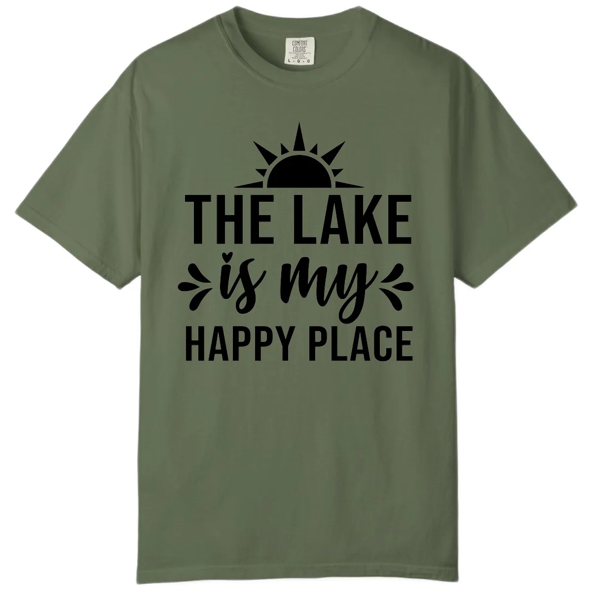 The Lake Is My Happy Place Design Comfort Color in Sage