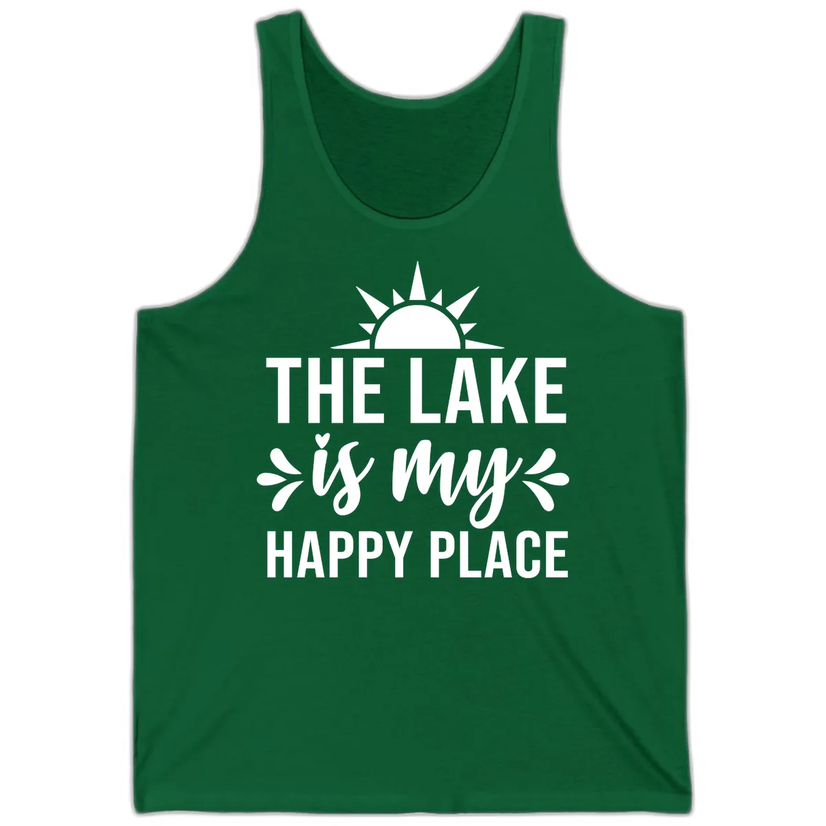 The Lake Is My Happy Place Design Tank in Kelly