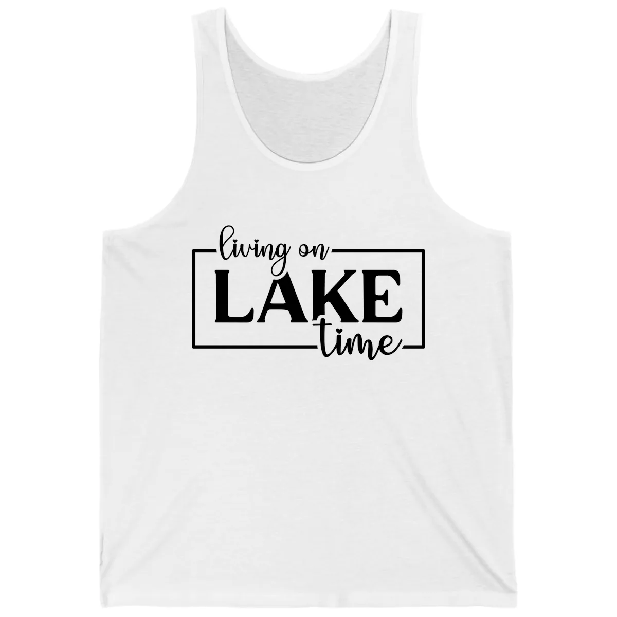 Living On Lake Time Lifestyle Design Tank in White