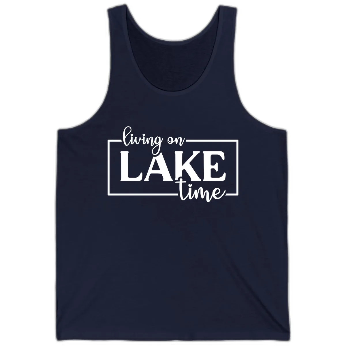 Living On Lake Time Lifestyle Design Tank in Navy