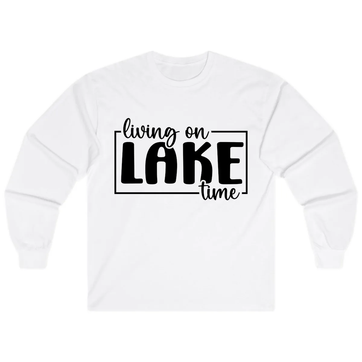 Living On Lake Time Lifestyle Long Sleeve in White