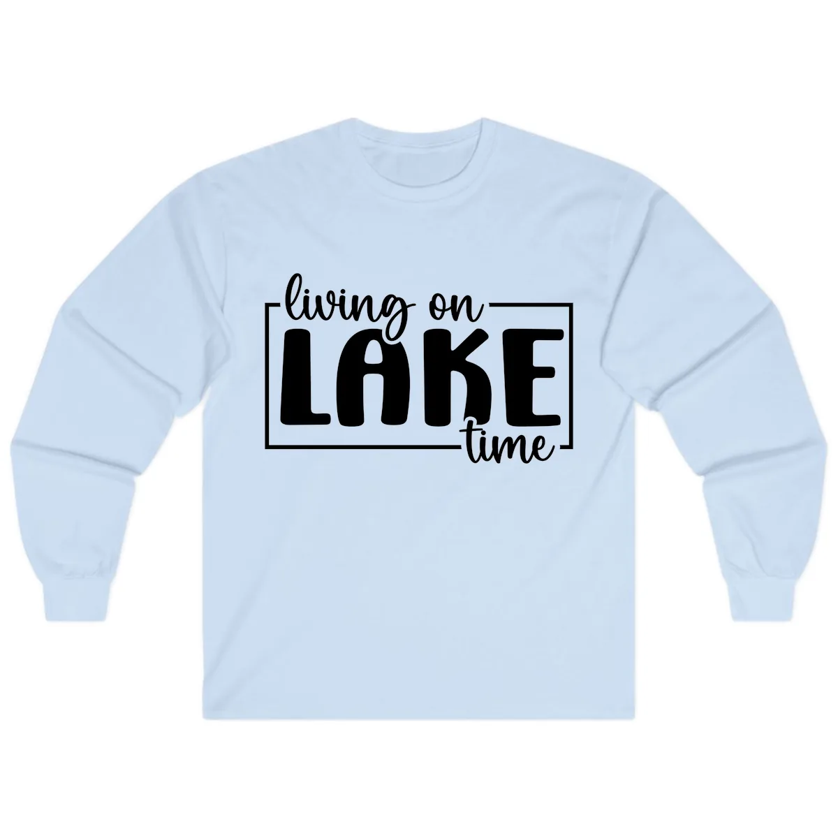 Living On Lake Time Lifestyle Long Sleeve in Light Blue