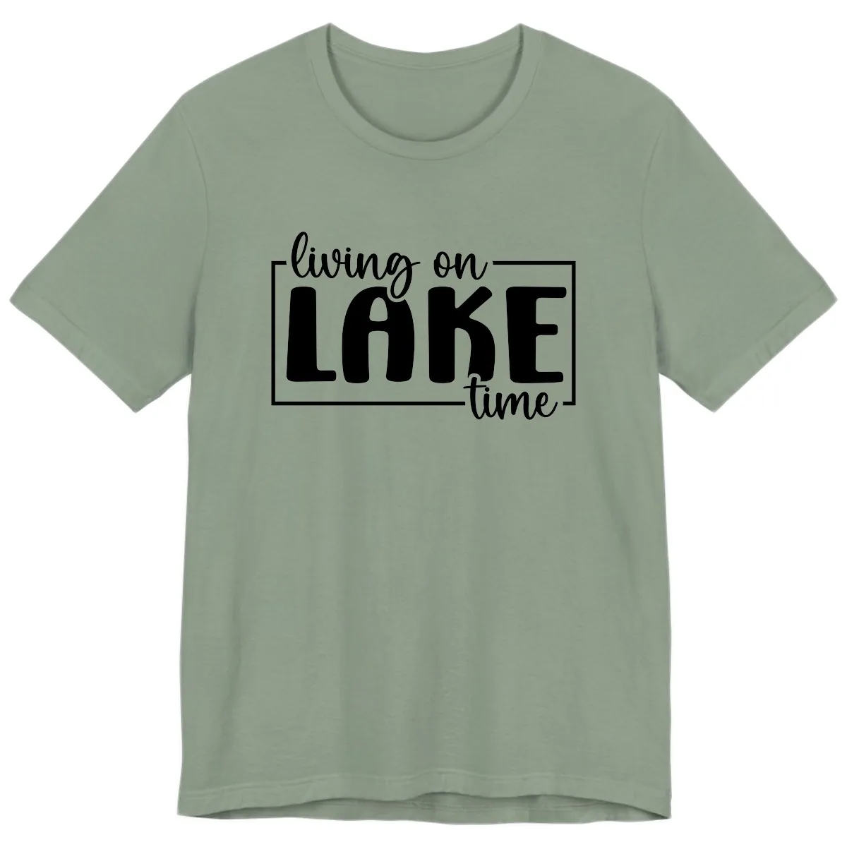 Living On Lake Time Lifestyle Premium T-Shirt in Sage
