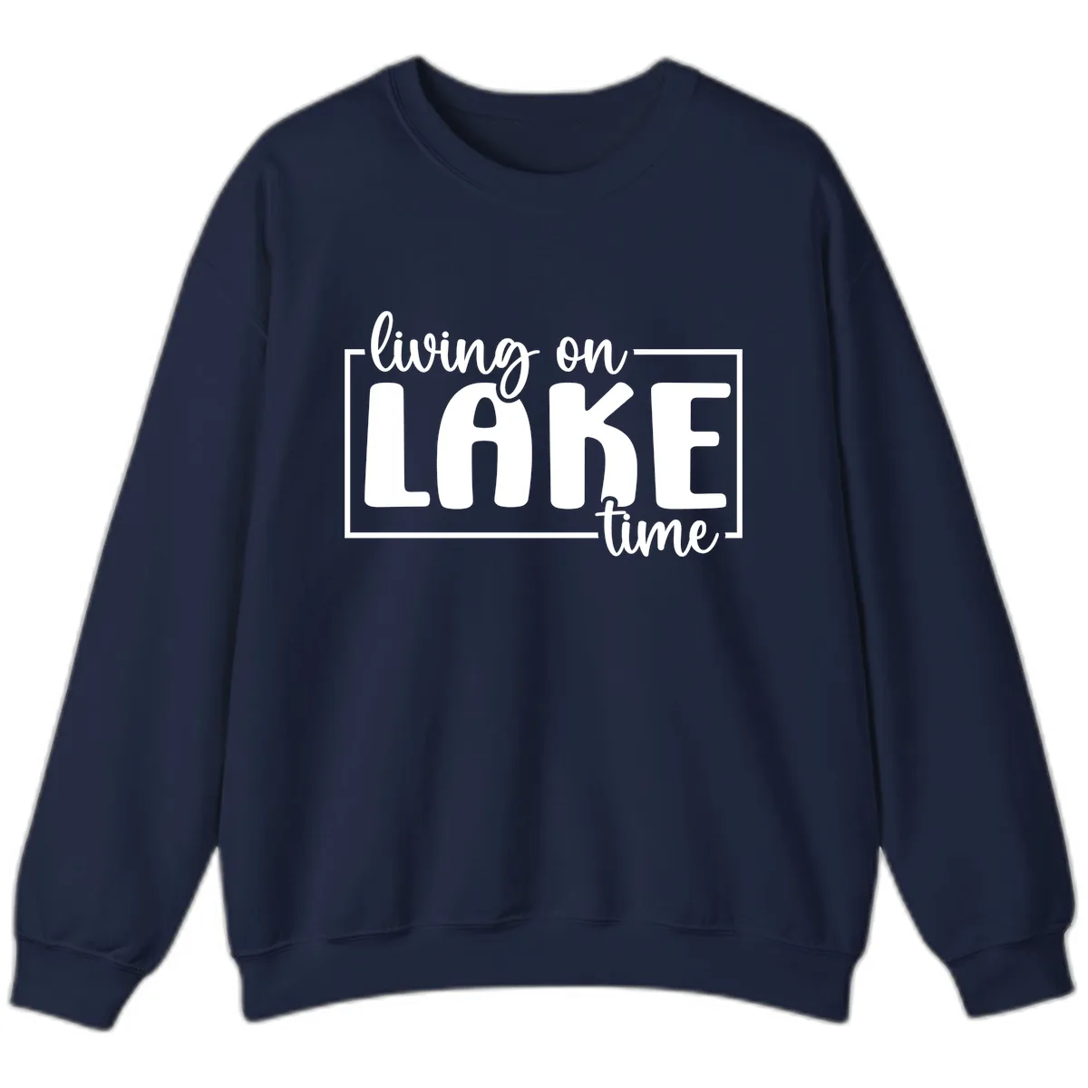 Living On Lake Time Lifestyle Sweatshirt in Navy