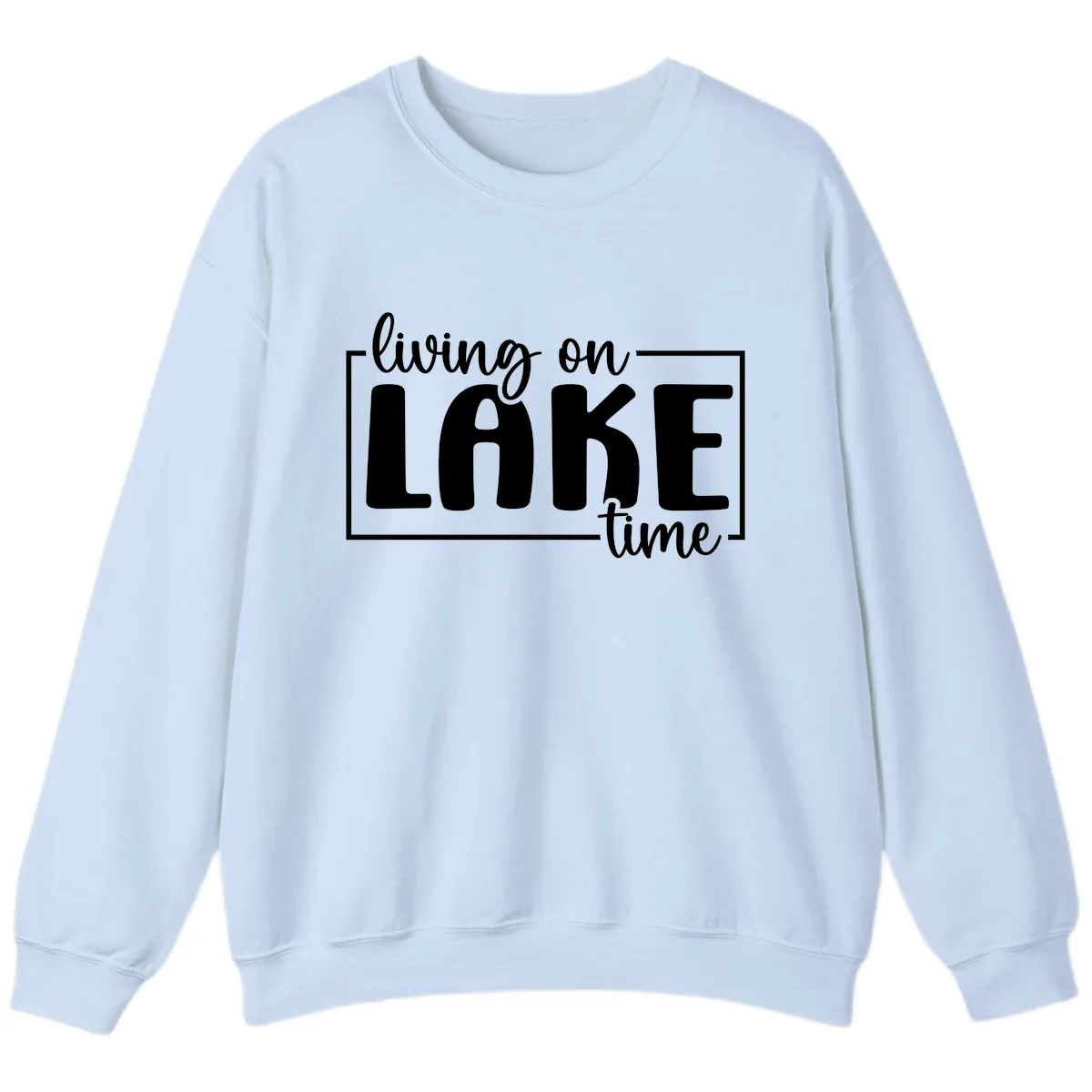 Living On Lake Time Lifestyle Sweatshirt in Light Blue