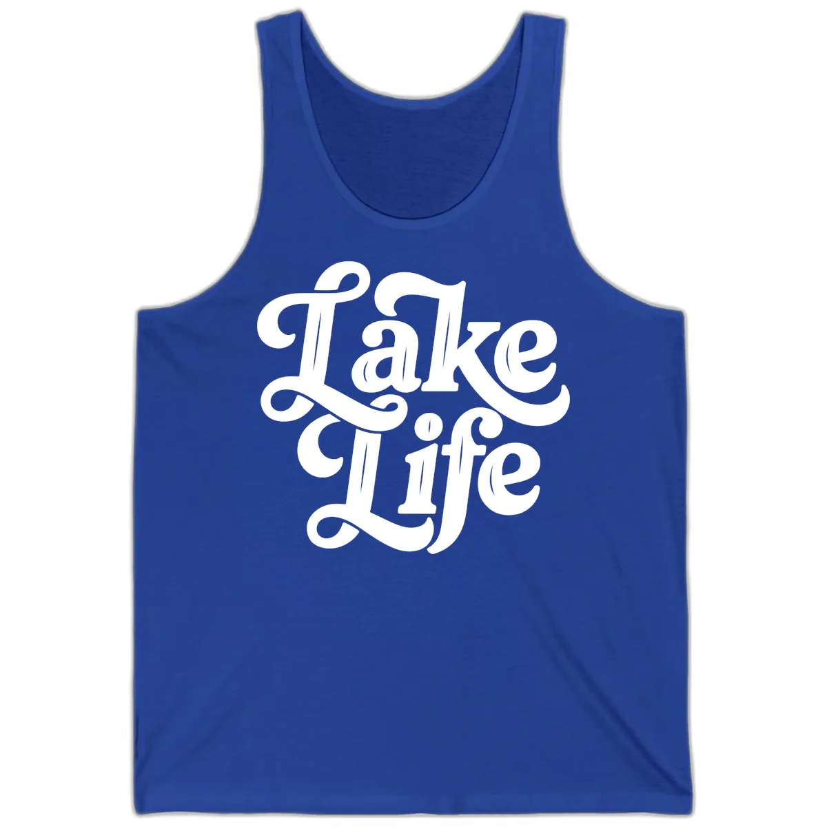Lake Life Retro Script Tank in True Royal