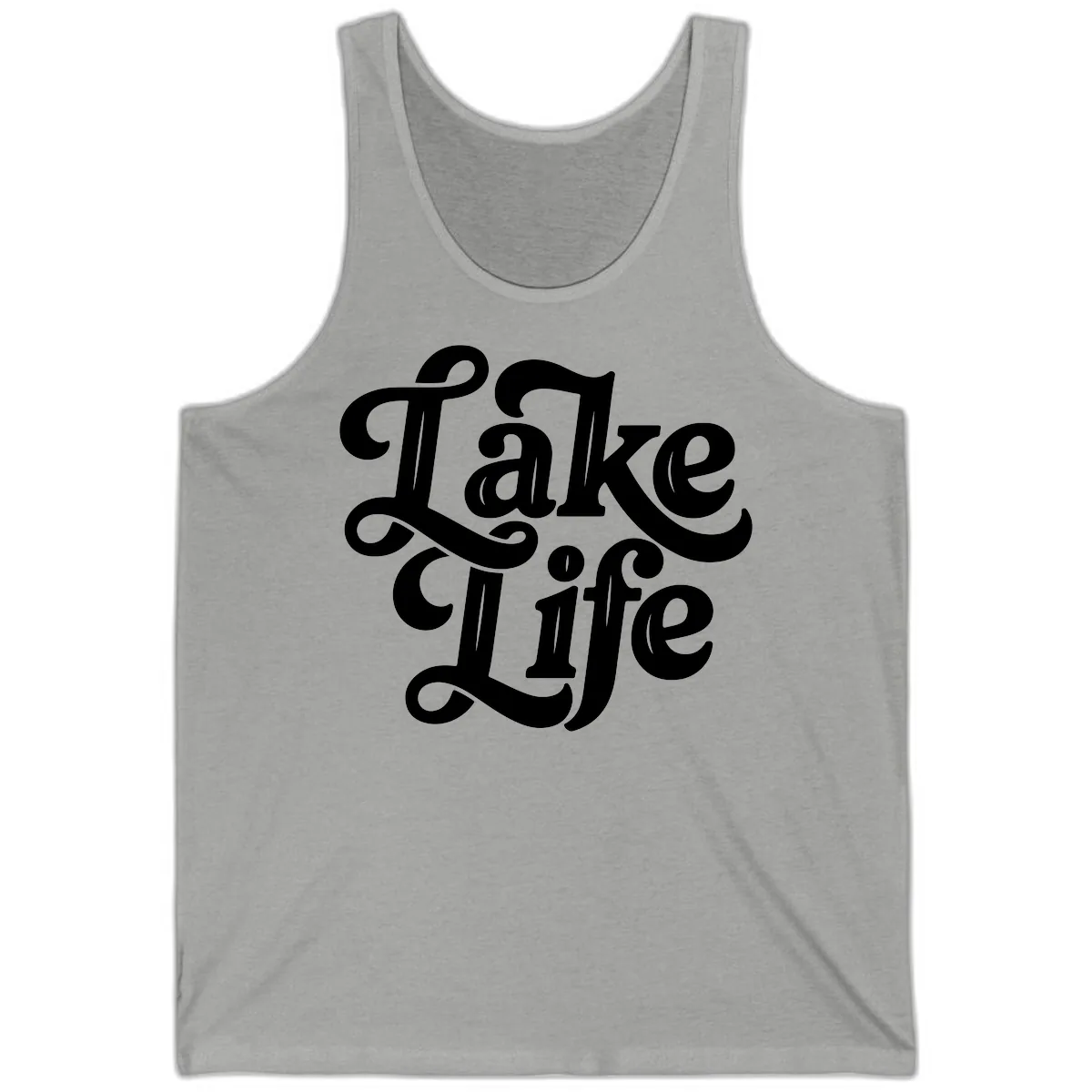 Lake Life Retro Script Tank in Athletic Heather
