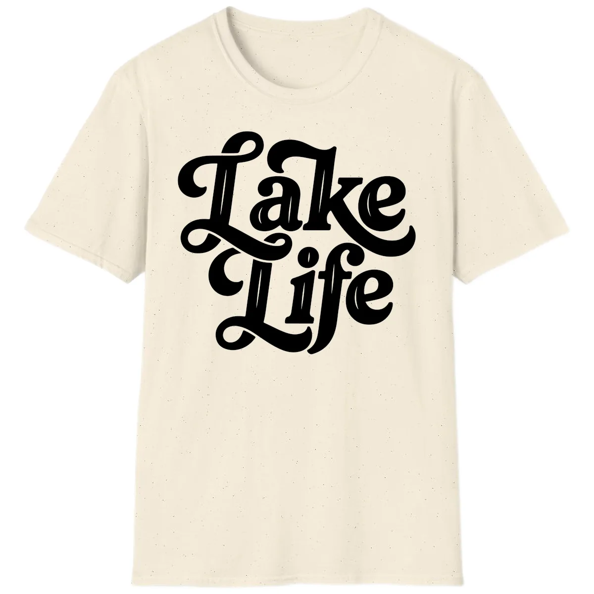 Lake Life Retro Script T-Shirt in Natural