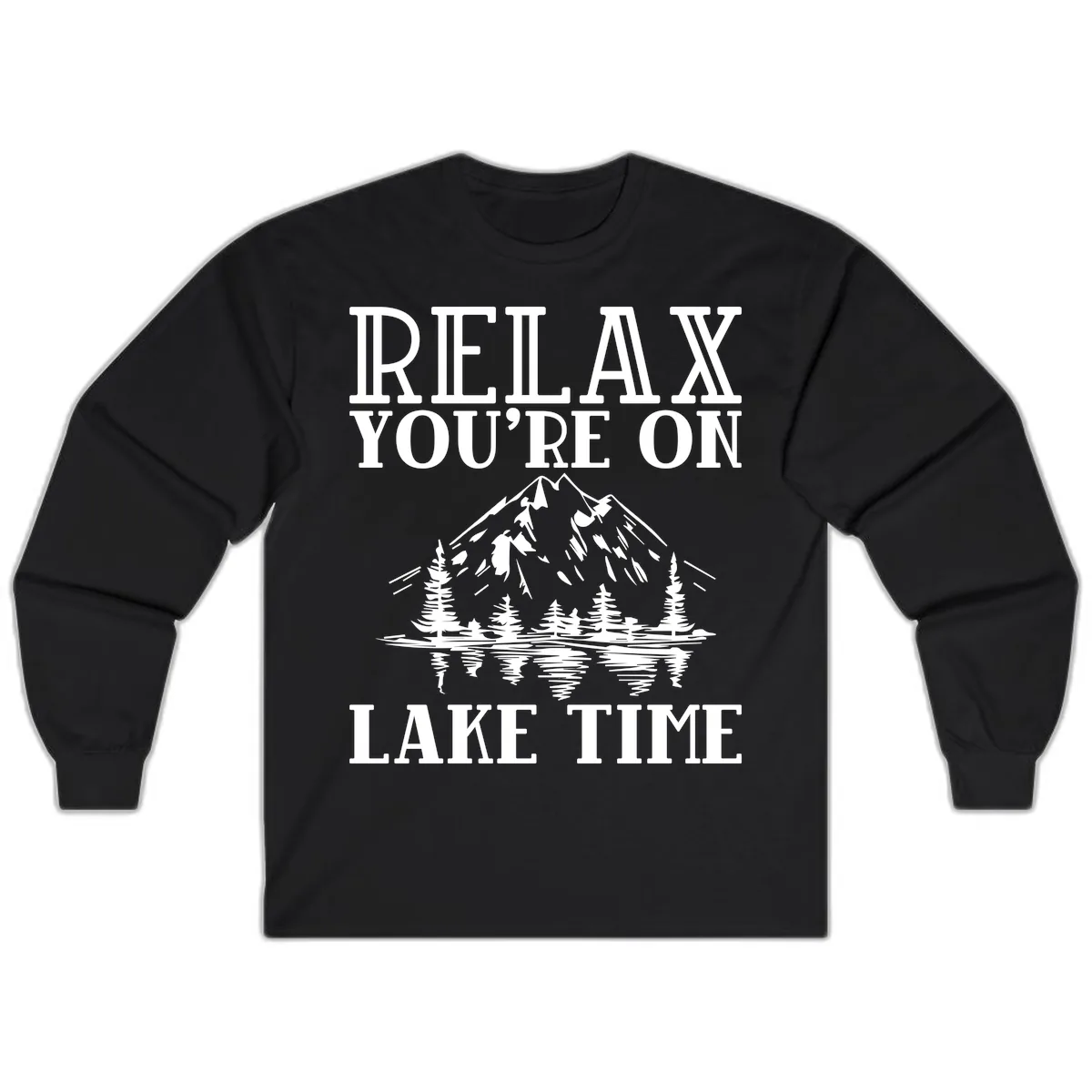 Relax You're On Lake Time Long Sleeve in Black