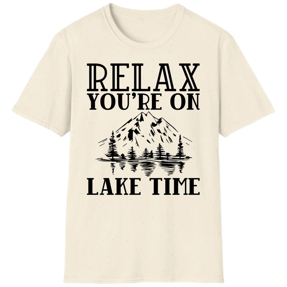 Relax You're On Lake Time T-Shirt in Natural