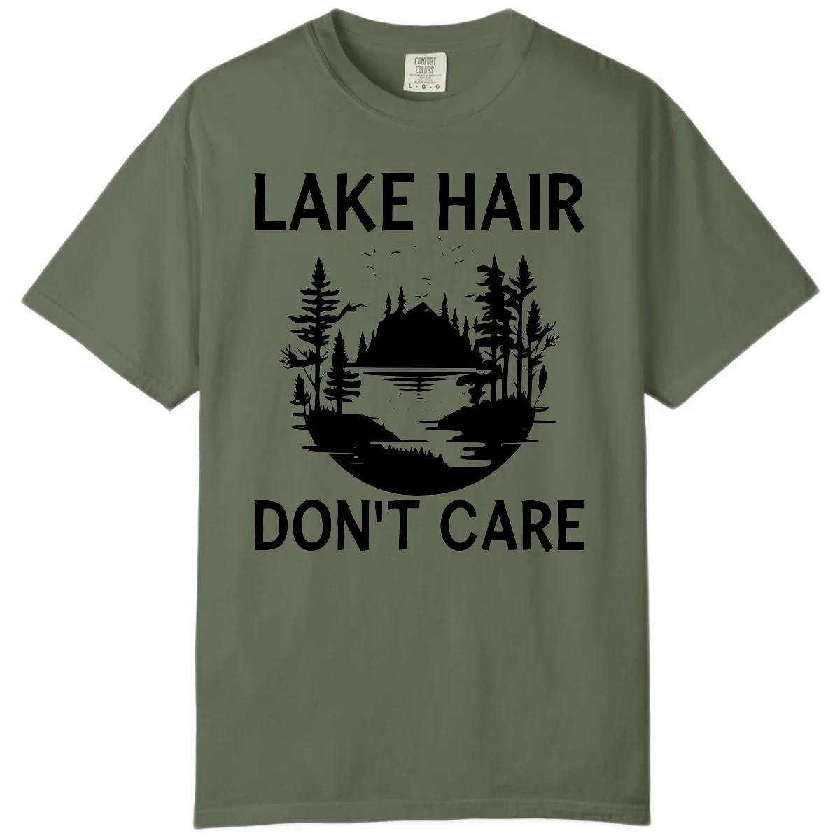Lake Hair Don't Care Nature Scene Comfort Color in Sage