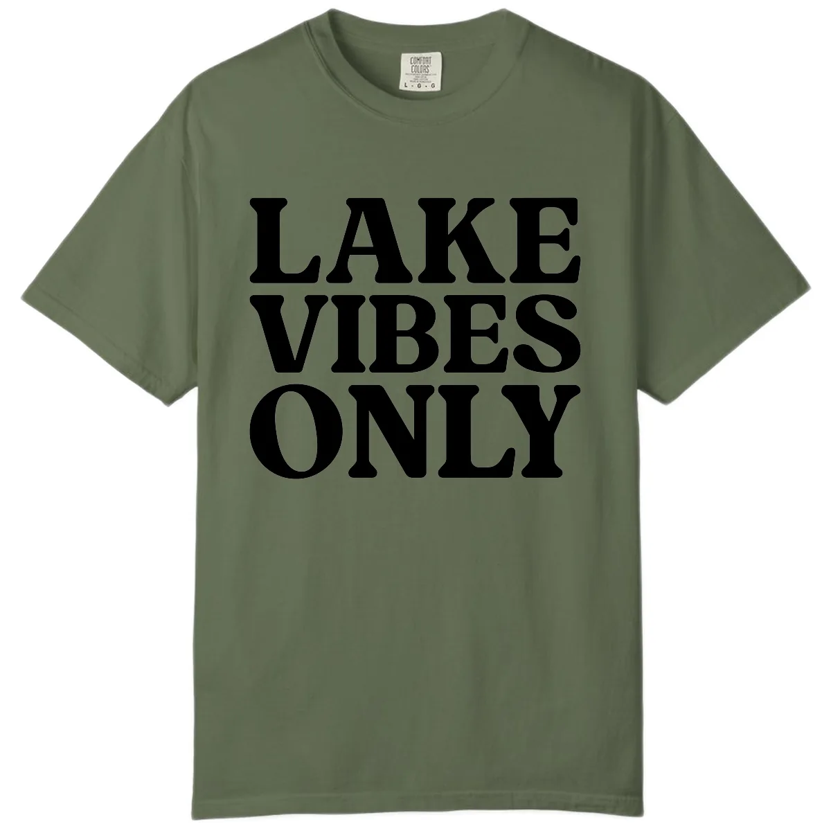 Lake Vibes Only Typography Design Comfort Color in Sage