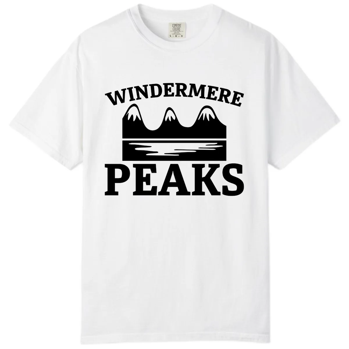 Windermere Peaks Mountain Landscape Comfort Color in White