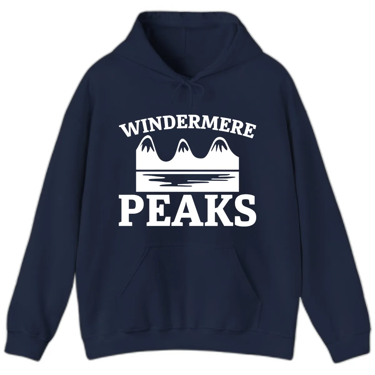 Windermere Peaks Mountain Landscape Hoodie in Navy