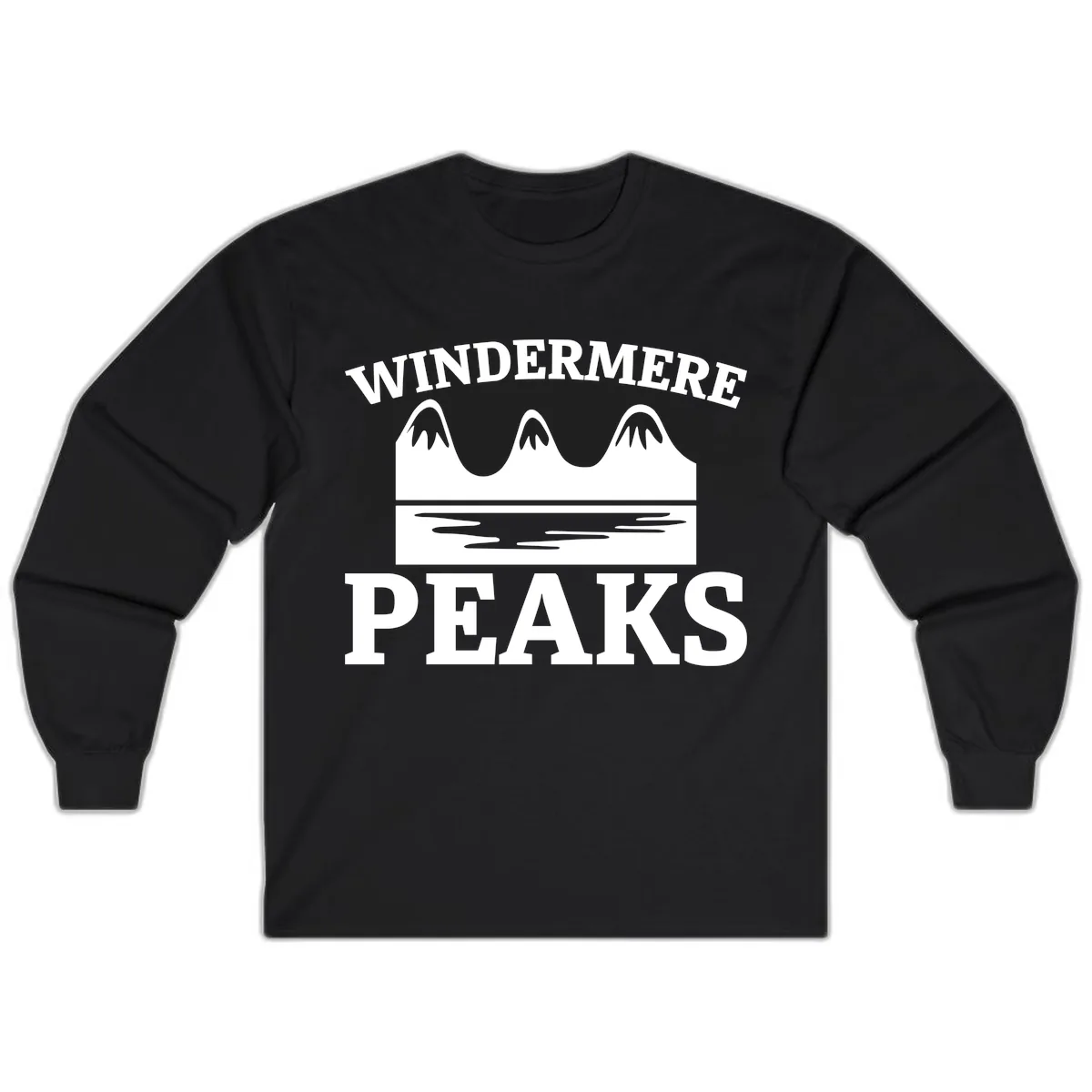 Windermere Peaks Mountain Landscape Long Sleeve in Black