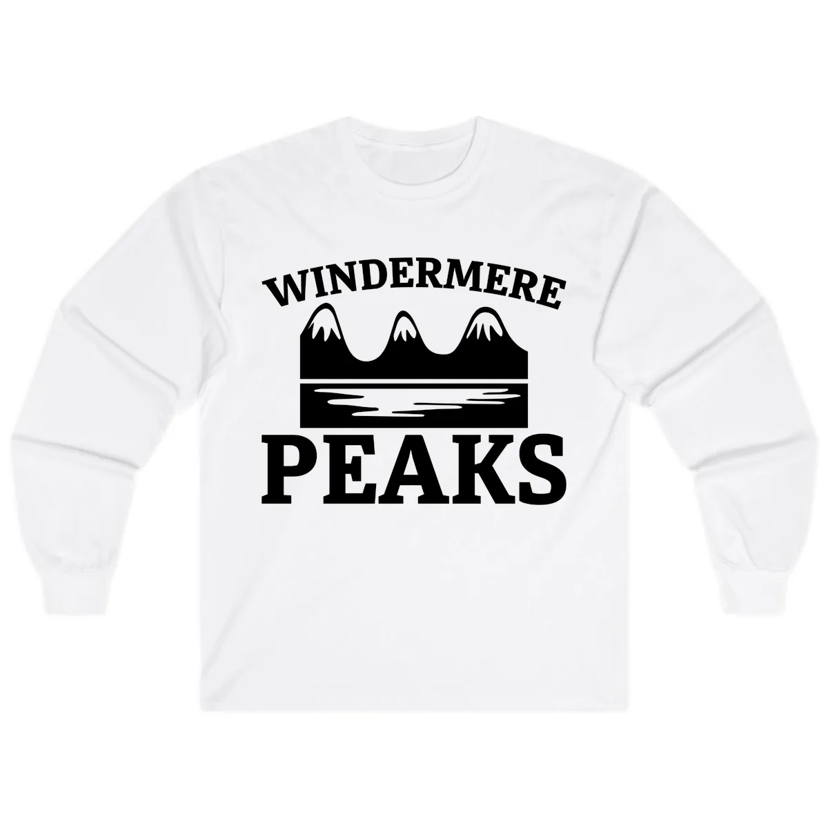 Windermere Peaks Mountain Landscape Long Sleeve in White