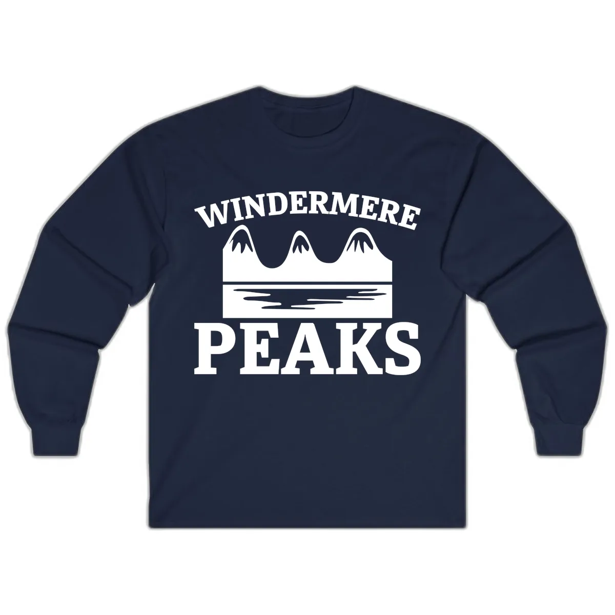 Windermere Peaks Mountain Landscape Long Sleeve in Navy
