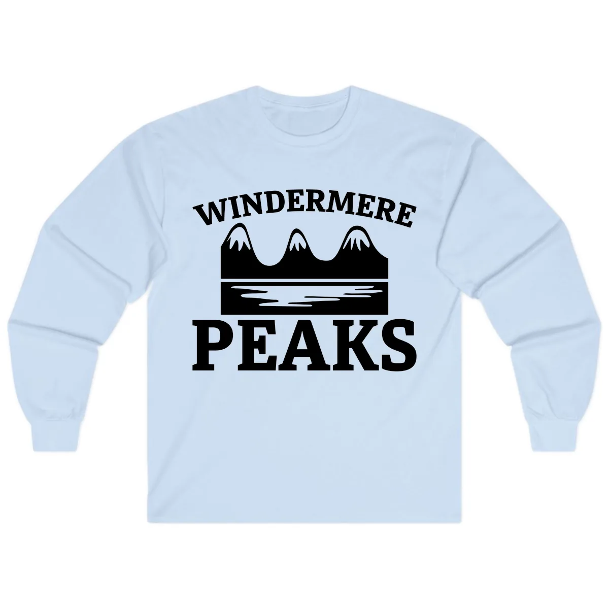 Windermere Peaks Mountain Landscape Long Sleeve in Light Blue