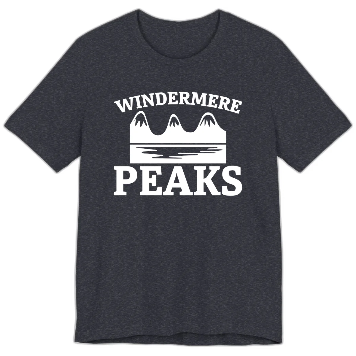 Windermere Peaks Mountain Landscape Premium T-Shirt in Heather Navy