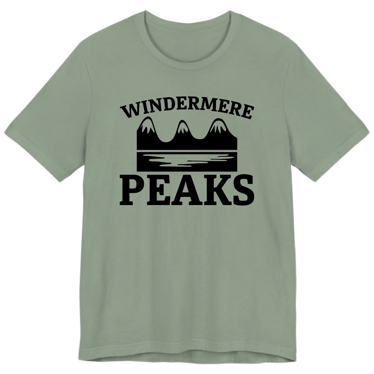 Windermere Peaks Mountain Landscape Premium T-Shirt in Sage