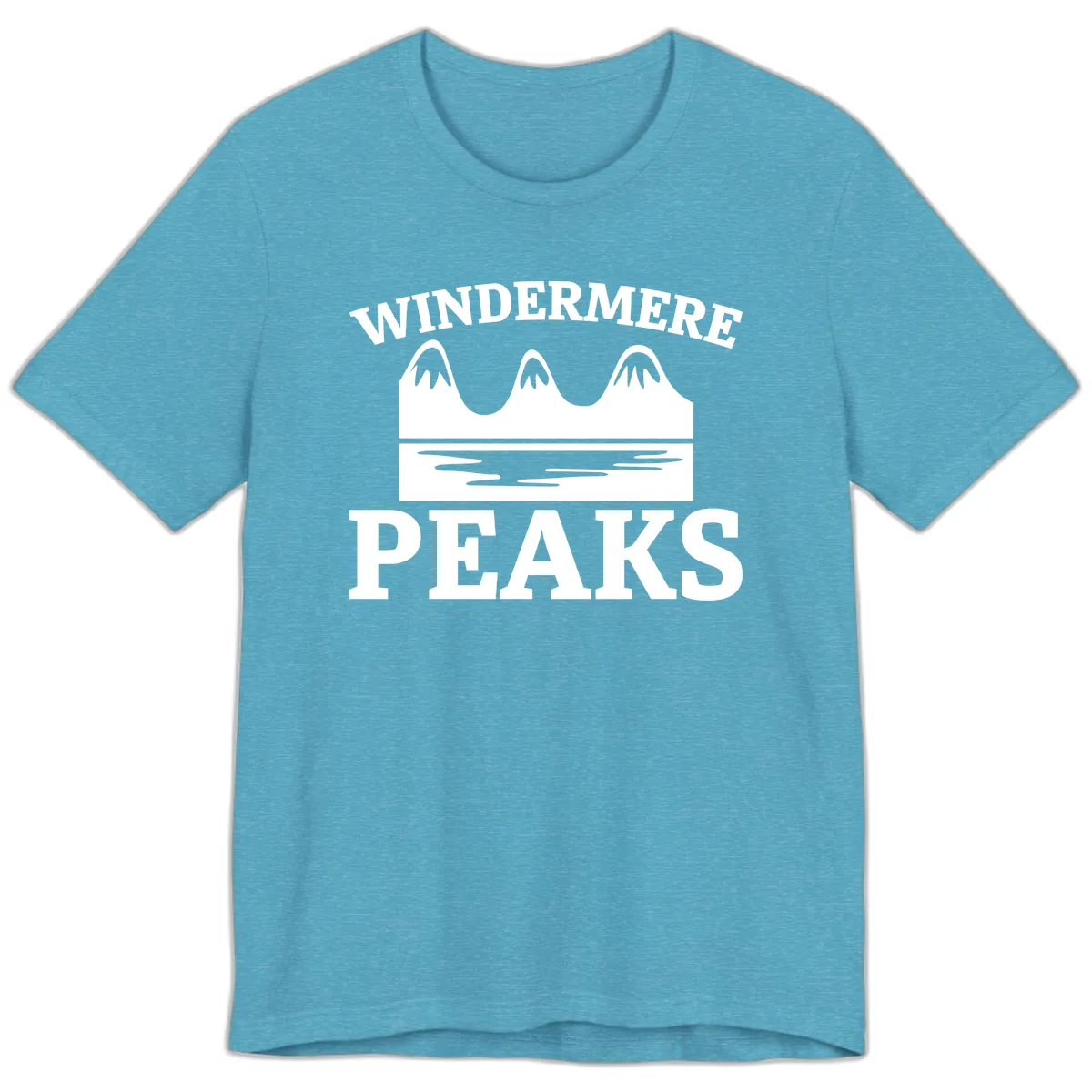Windermere Peaks Mountain Landscape Premium T-Shirt in Heather Aqua