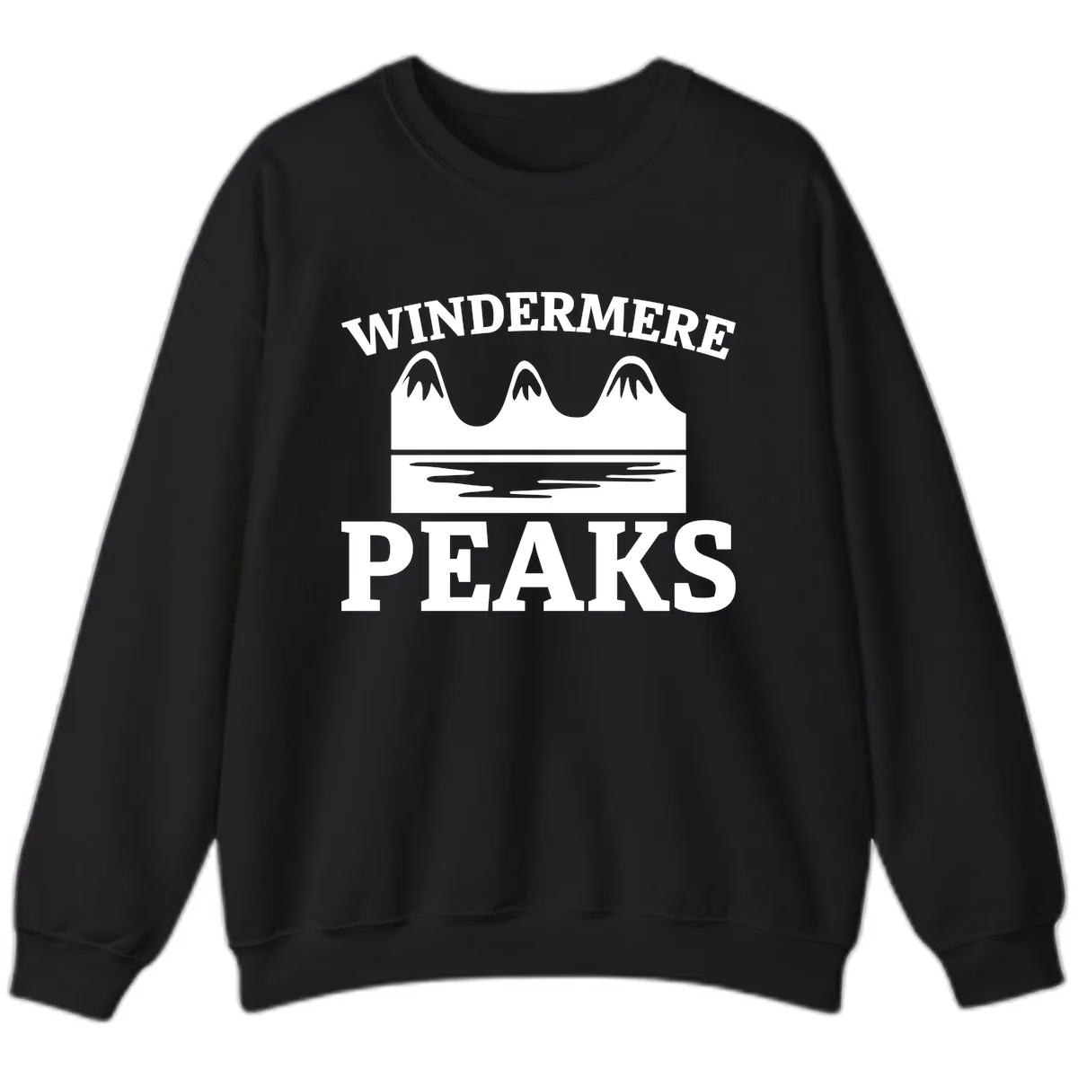 Windermere Peaks Mountain Landscape Sweatshirt in Black