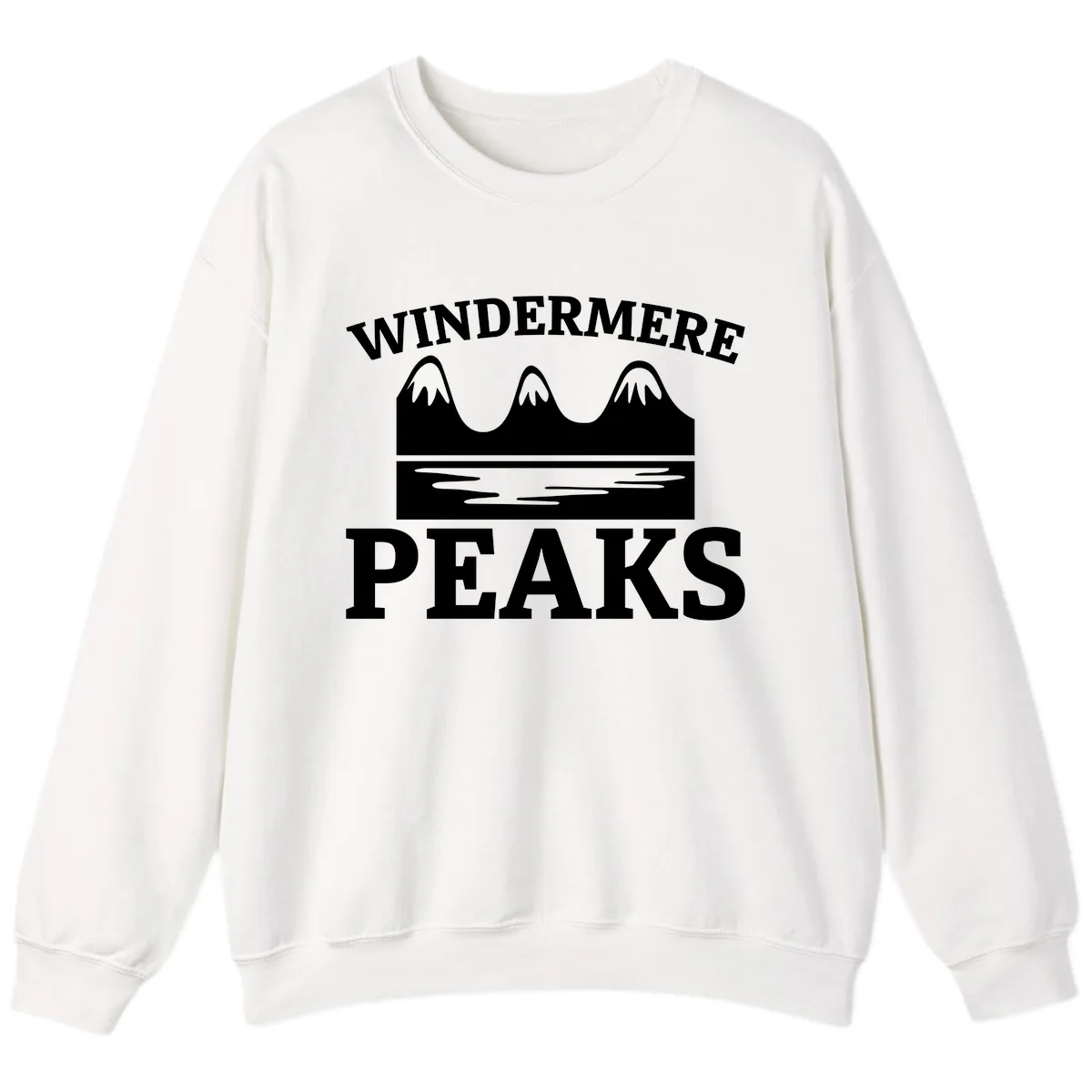 Windermere Peaks Mountain Landscape Sweatshirt in White