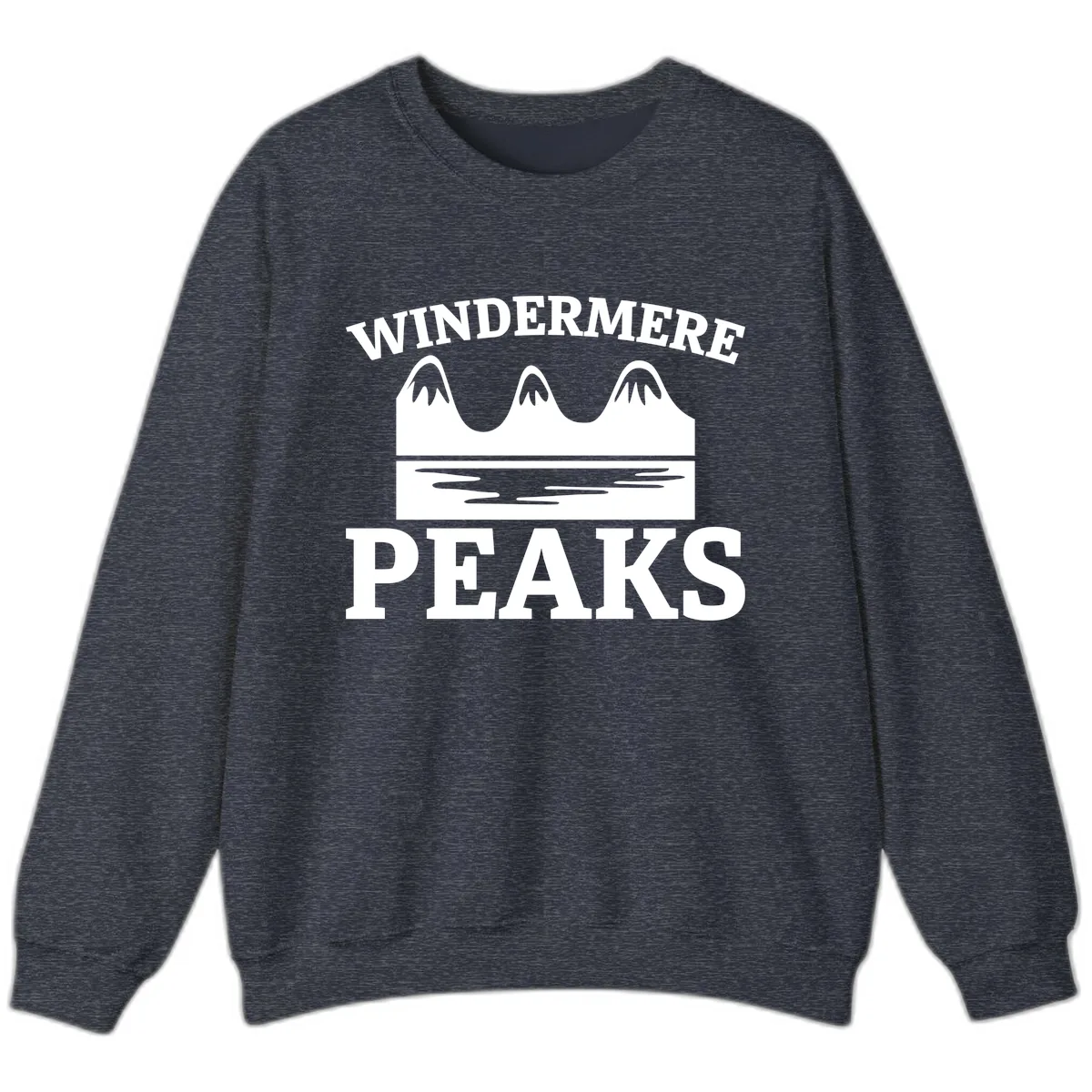 Windermere Peaks Mountain Landscape Sweatshirt in Heather Sport Dark Navy