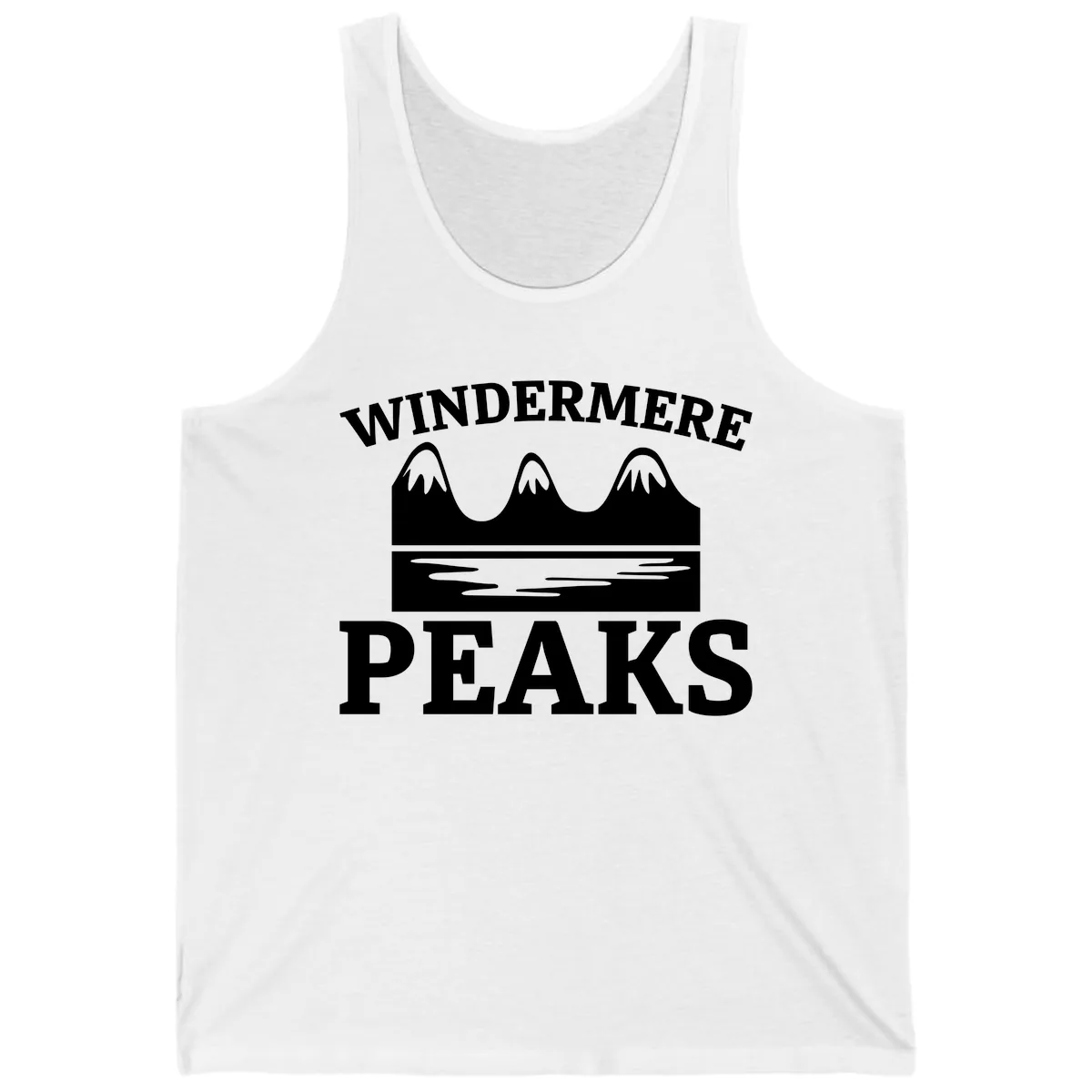 Windermere Peaks Mountain Landscape Tank in White