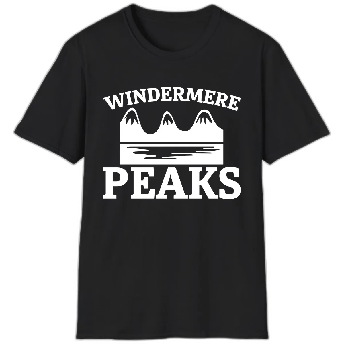 Windermere Peaks Mountain Landscape T-Shirt in Black