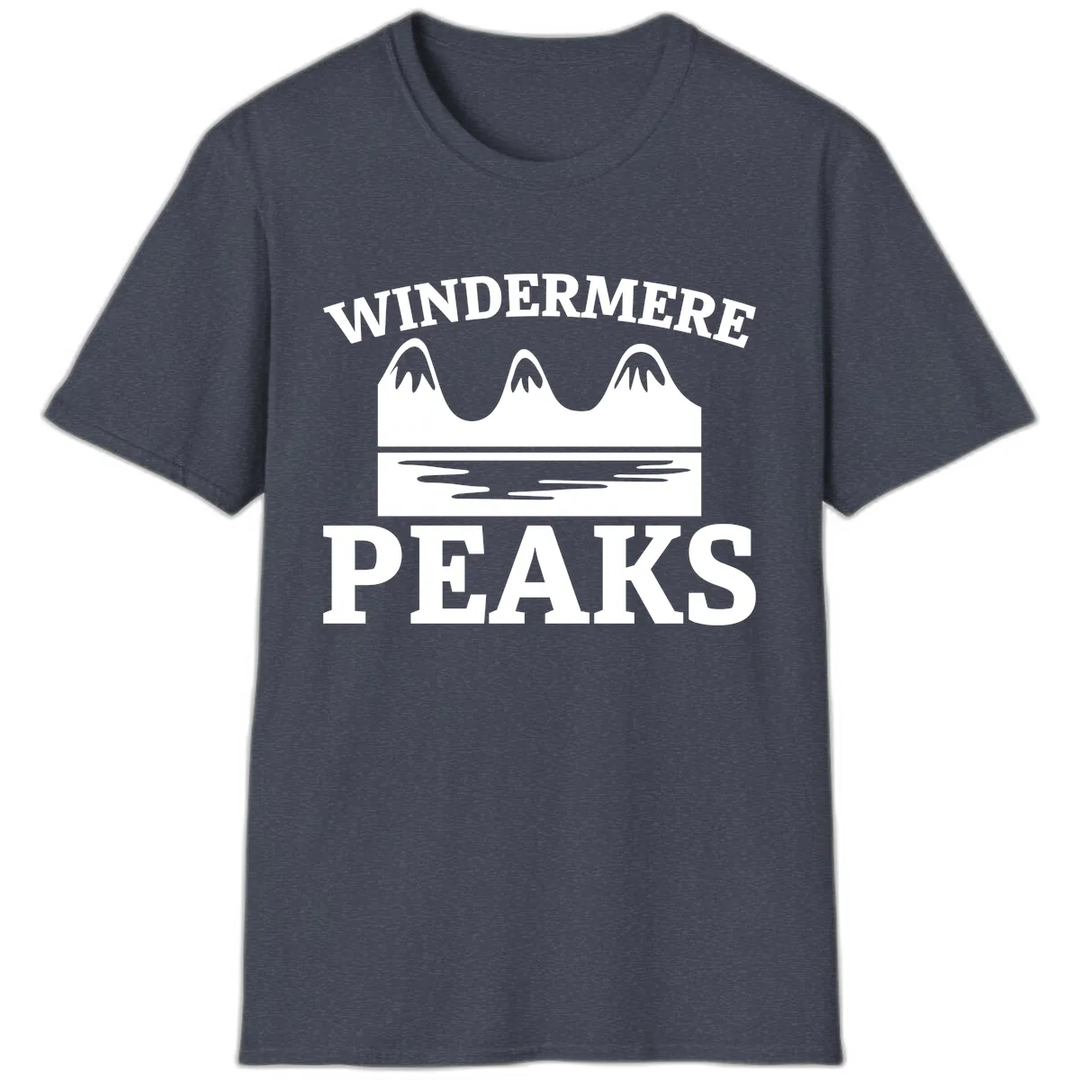 Windermere Peaks Mountain Landscape T-Shirt in Heather Navy